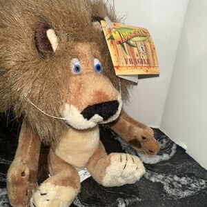 Madagascar Alex Lion 6" Stuffed Animal Plush w/Tag 2005 Celebrity Beanbags Russ